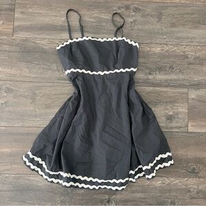 Sim & Sam Black Dress with White Trim